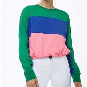 Forever21 | Colorblock drawstring top